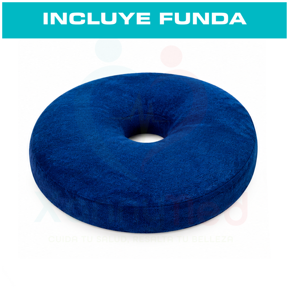 Asiento Tipo Rodete Ergonomico de Memory Foam Circular Estandar con Gel - 3