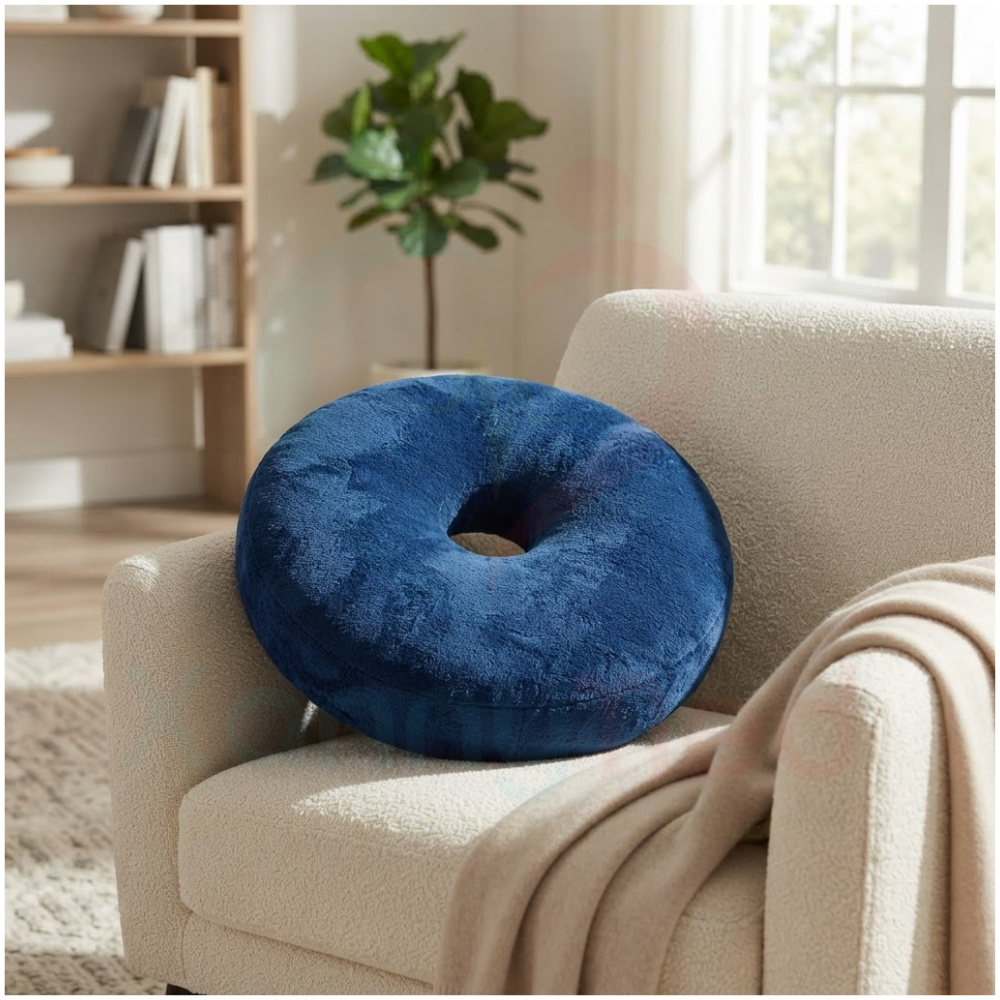 Asiento Tipo Rodete Ergonomico de Memory Foam Circular Estandar con Gel - 4