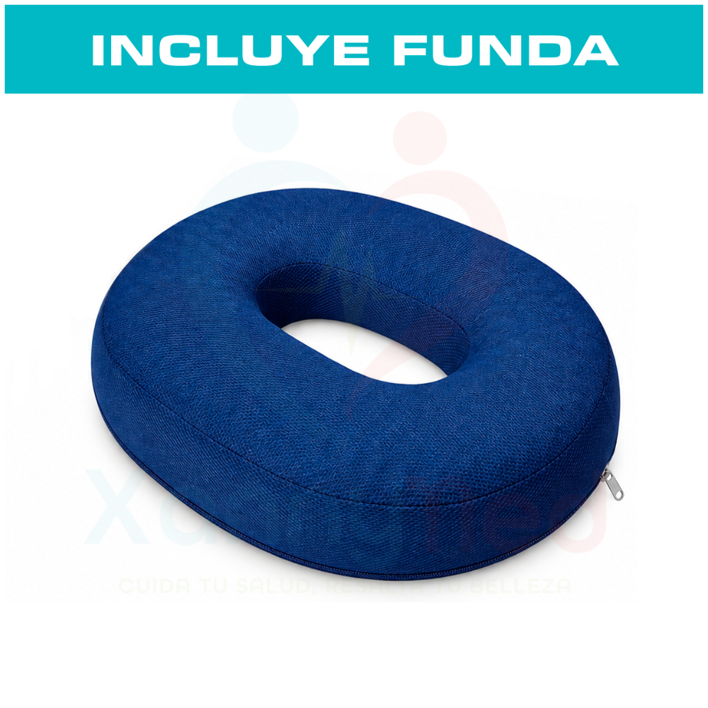 ALMOHADA TIPO ASIENTO VISCOLASTICO OVALADO ESTANDAR CON GEL - 2