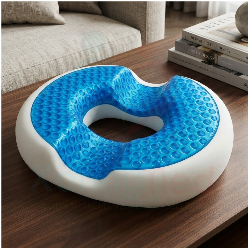 ASIENTO TIPO RODETE 3 EN 1 CON  DOBLE ABERTURA Y GEL - MEMORY FOAM - 3