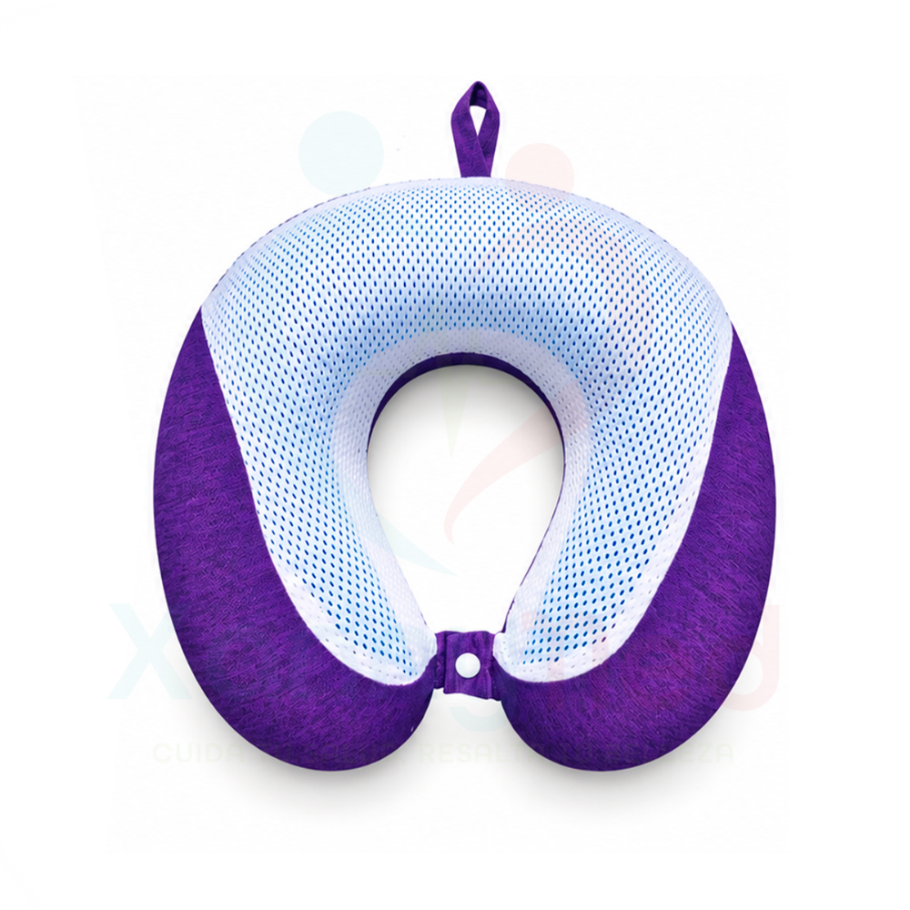 ALMOHADA TIPO COLLARIN VISCOELASTICO DE VIAJE CON GEL - 3