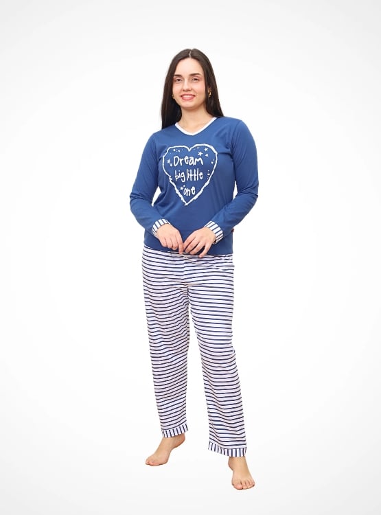 PIJAMA LARGO ALGODÓN MUJER INGA DREAM BIG LITTLE INGA - 1
