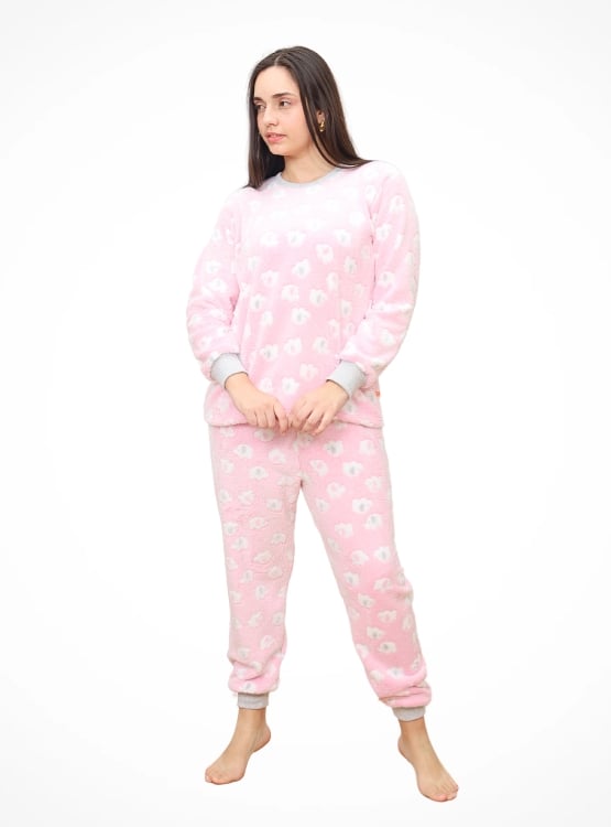 PIJAMA LARGO INGA PIJAMAS ROSADO BEBÉ FELPA PLUSH ELEPHANT - 2