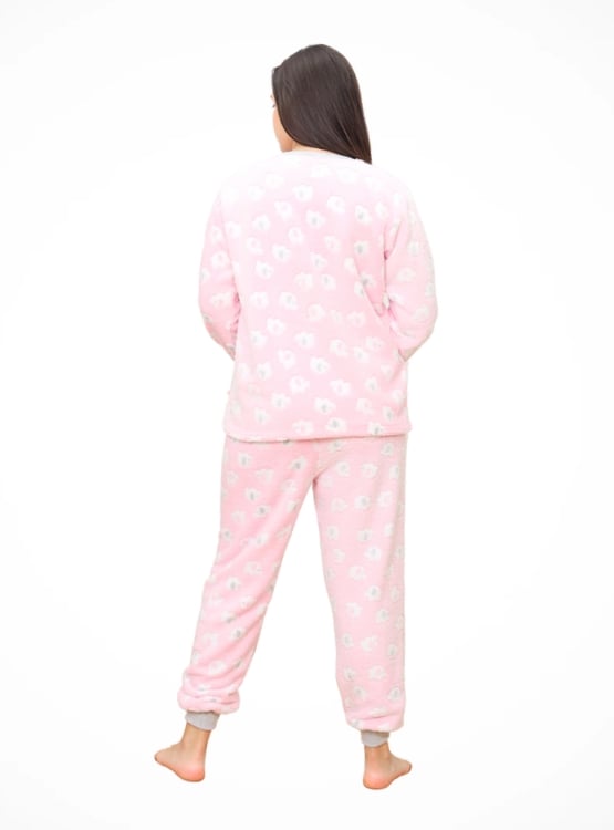 PIJAMA LARGO INGA PIJAMAS ROSADO BEBÉ FELPA PLUSH ELEPHANT - 3