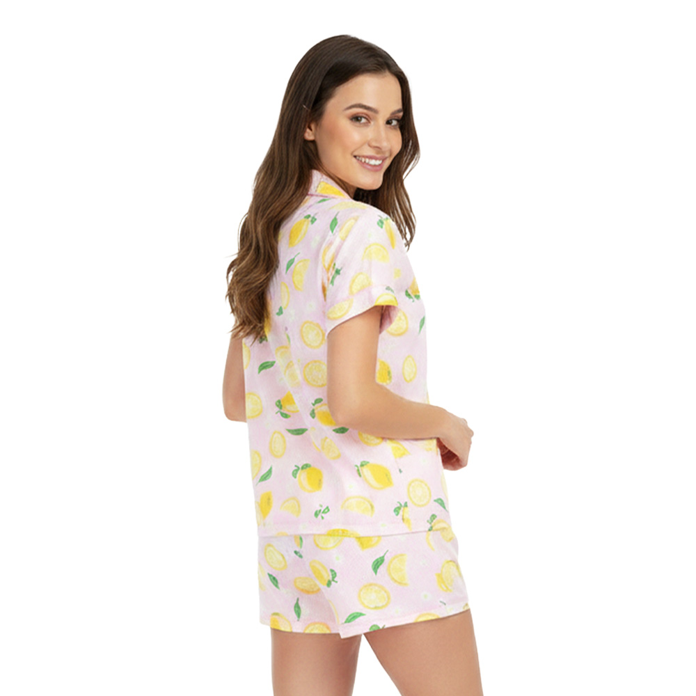 PIJAMA DAMA CLÁSIC LÉMON PINK - INGA PIJAMAS - 3