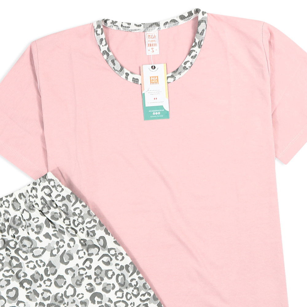 PIJAMA DAMA ANIMAL PRINT ROSEWOOD - INGA PIJAMAS - 4