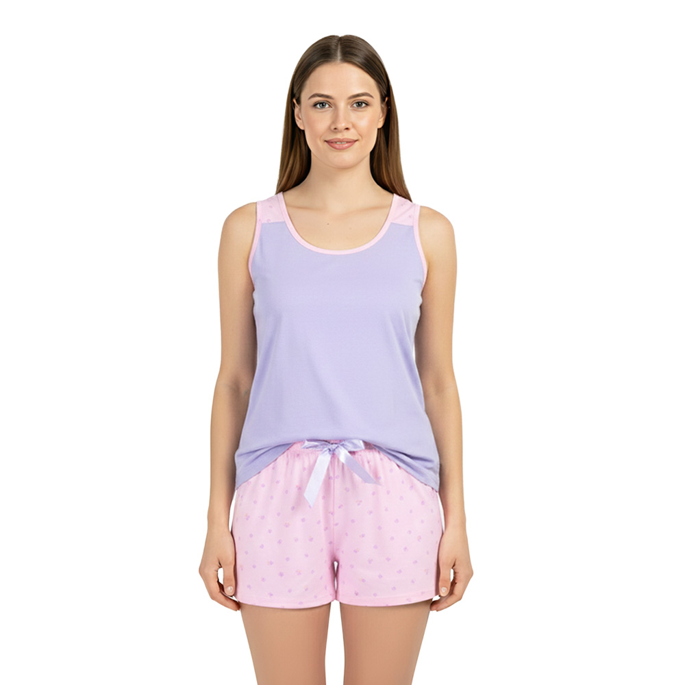PIJAMA DAMA PINK FLOWERS - INGA PIJAMAS - 1