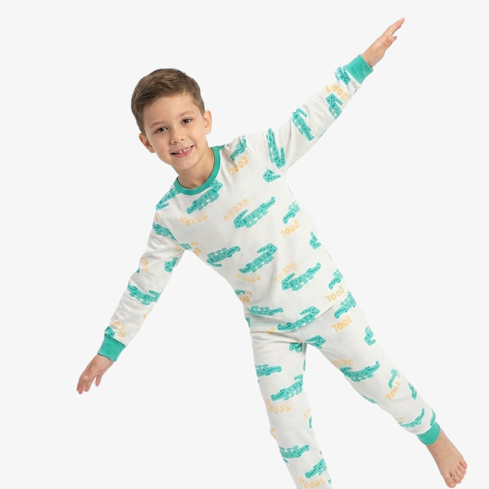 PIJAMA NIÑO RIB COVERT DINO COOL FRESH - INGA PIJAMAS - 1