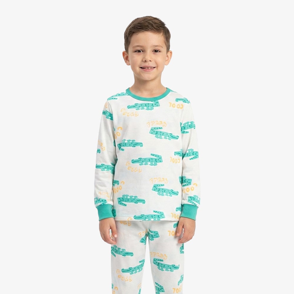 PIJAMA NIÑO RIB COVERT DINO COOL FRESH - INGA PIJAMAS - 2