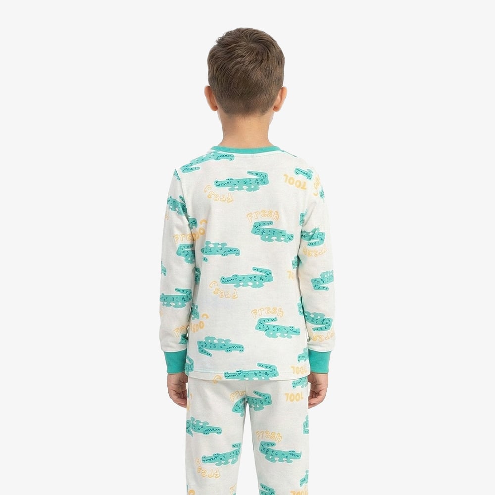PIJAMA NIÑO RIB COVERT DINO COOL FRESH - INGA PIJAMAS - 3