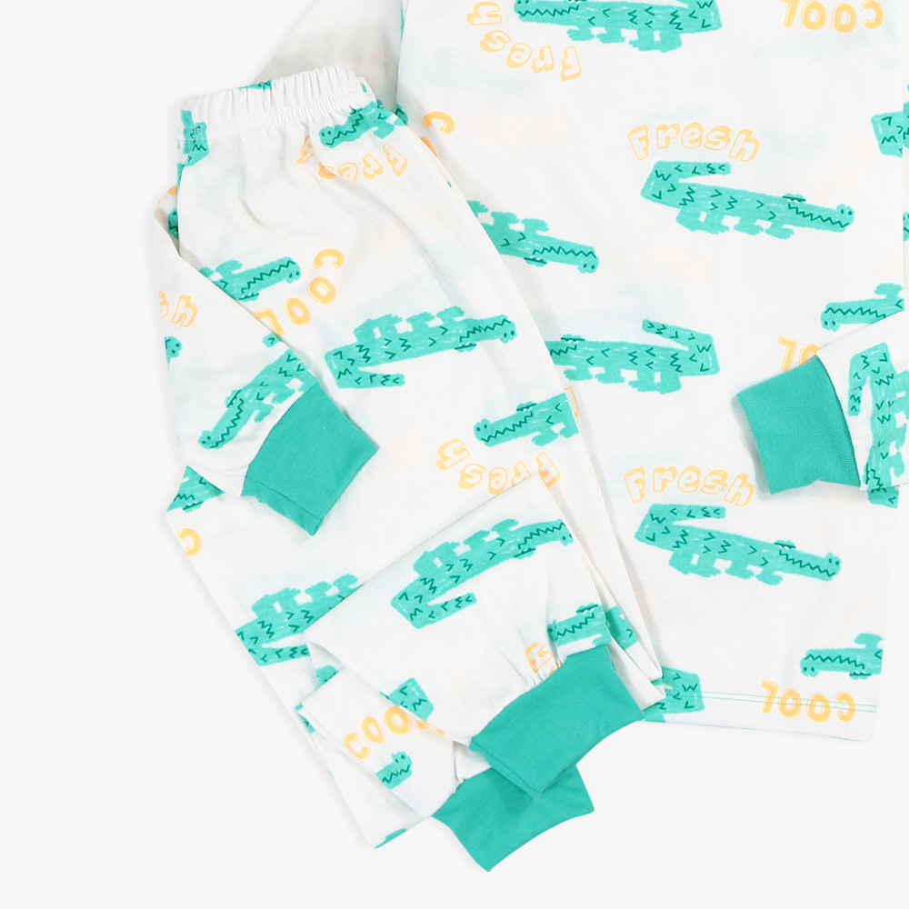 PIJAMA NIÑO RIB COVERT DINO COOL FRESH - INGA PIJAMAS - 5