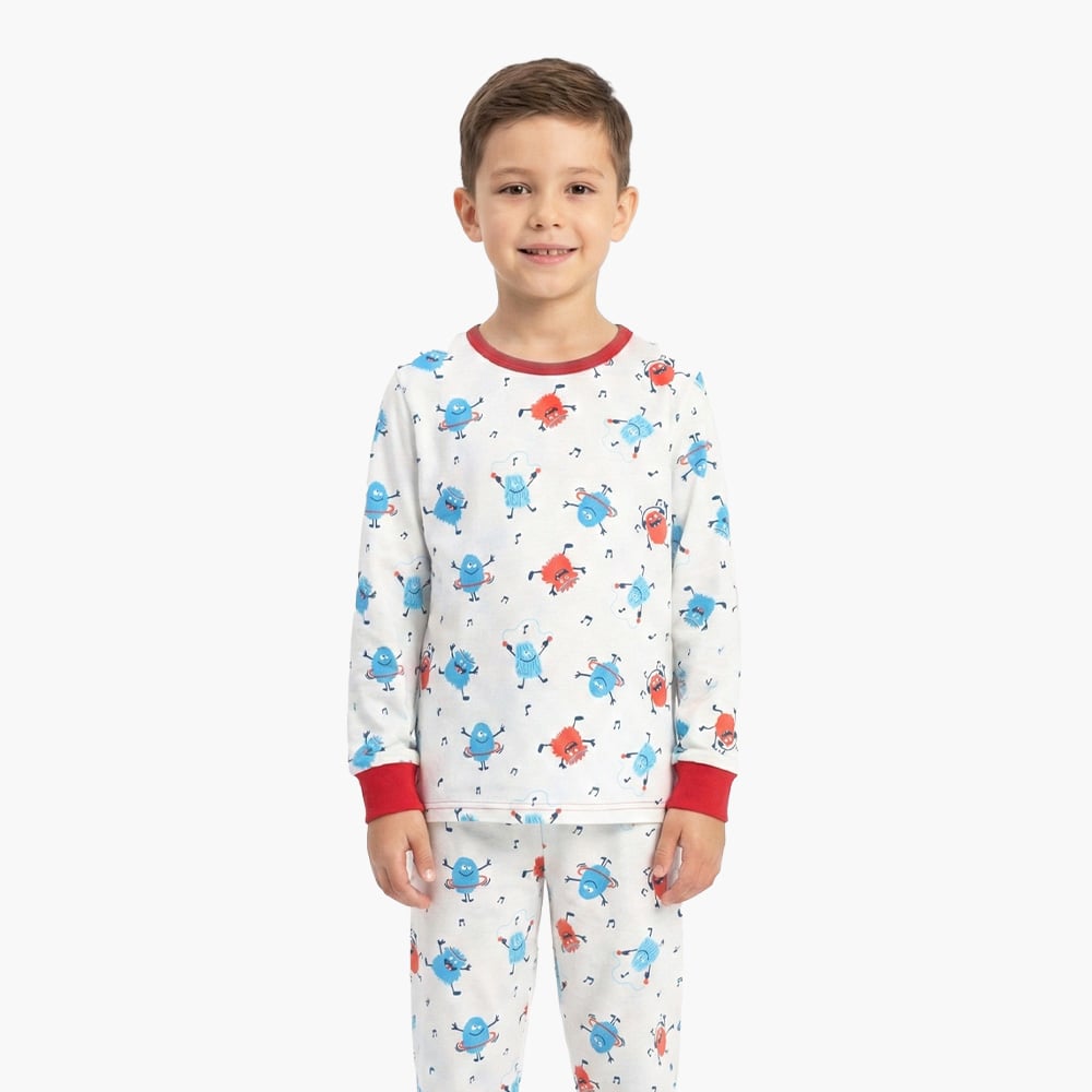 PIJAMA NIÑO RIB COVERT CRAZY MONSTER - INGA PIJAMAS - 1