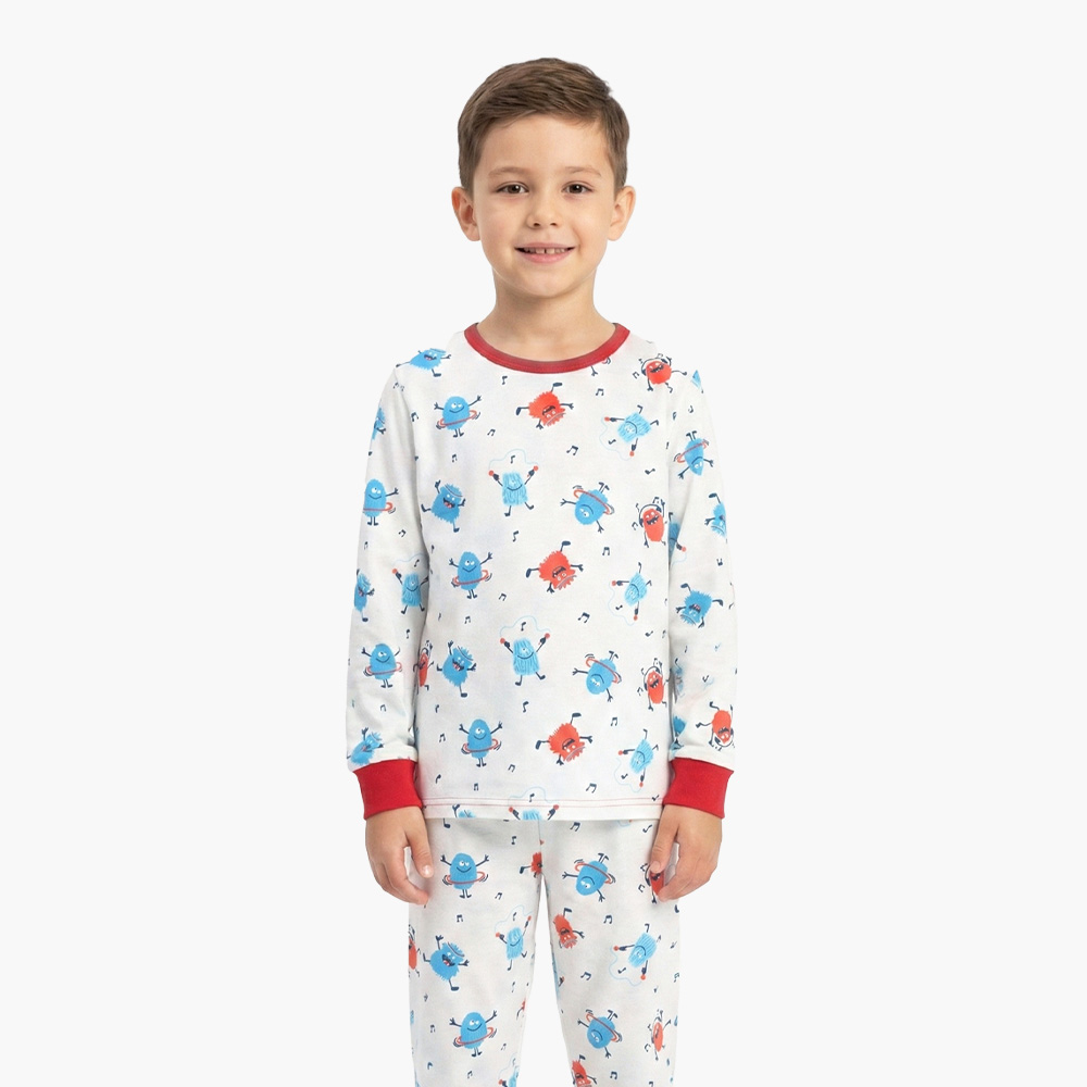 PIJAMA NIÑO RIB COVERT CRAZY MONSTER - INGA PIJAMAS - 1