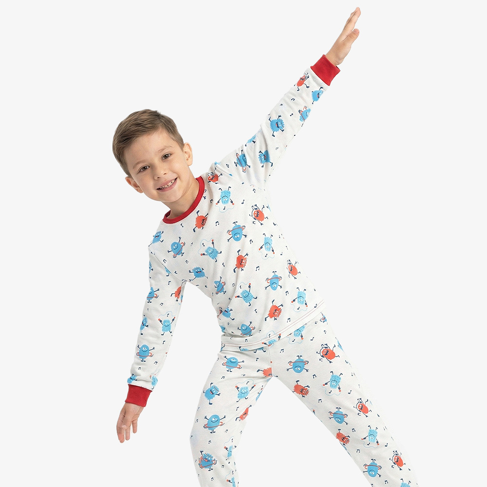 PIJAMA NIÑO RIB COVERT CRAZY MONSTER - INGA PIJAMAS - 2