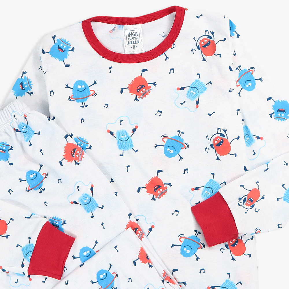 PIJAMA NIÑO RIB COVERT CRAZY MONSTER - INGA PIJAMAS - 4