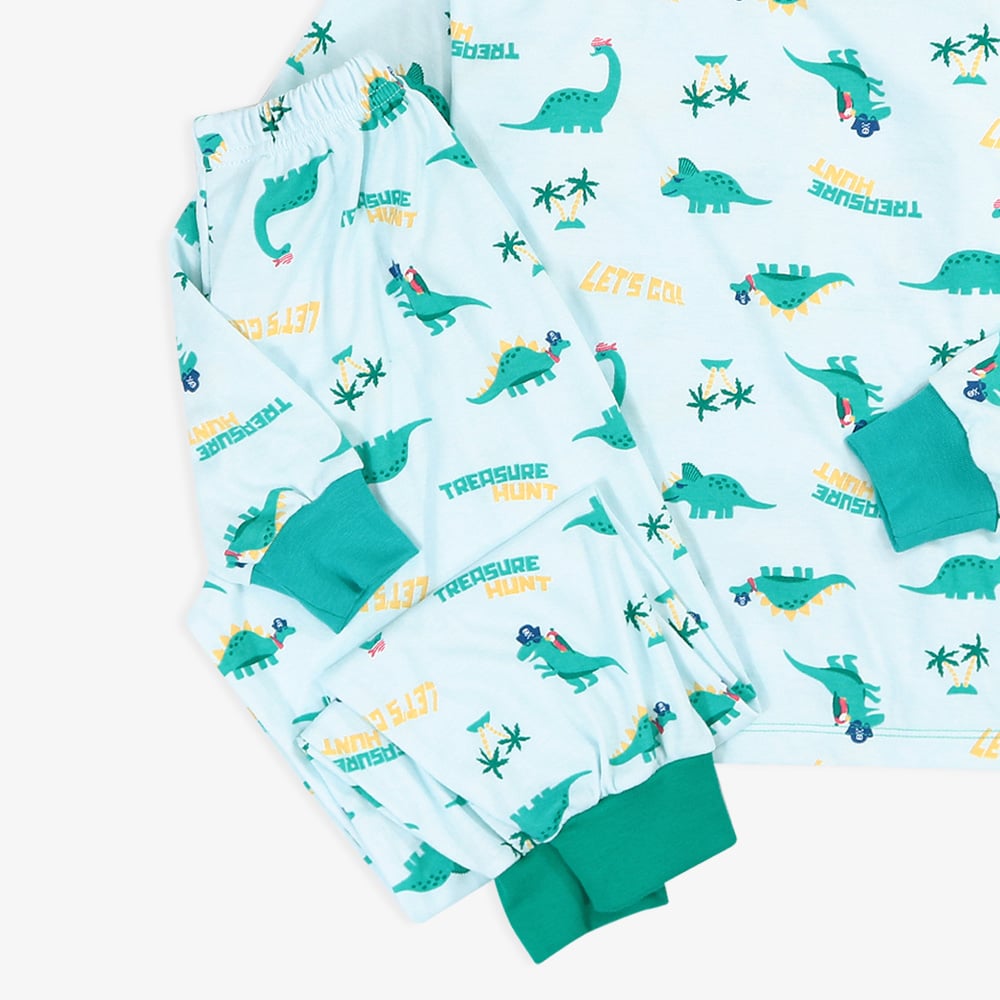 PIJAMA NIÑO RIB COVERT DINO TREASURE - INGA PIJAMAS - 5