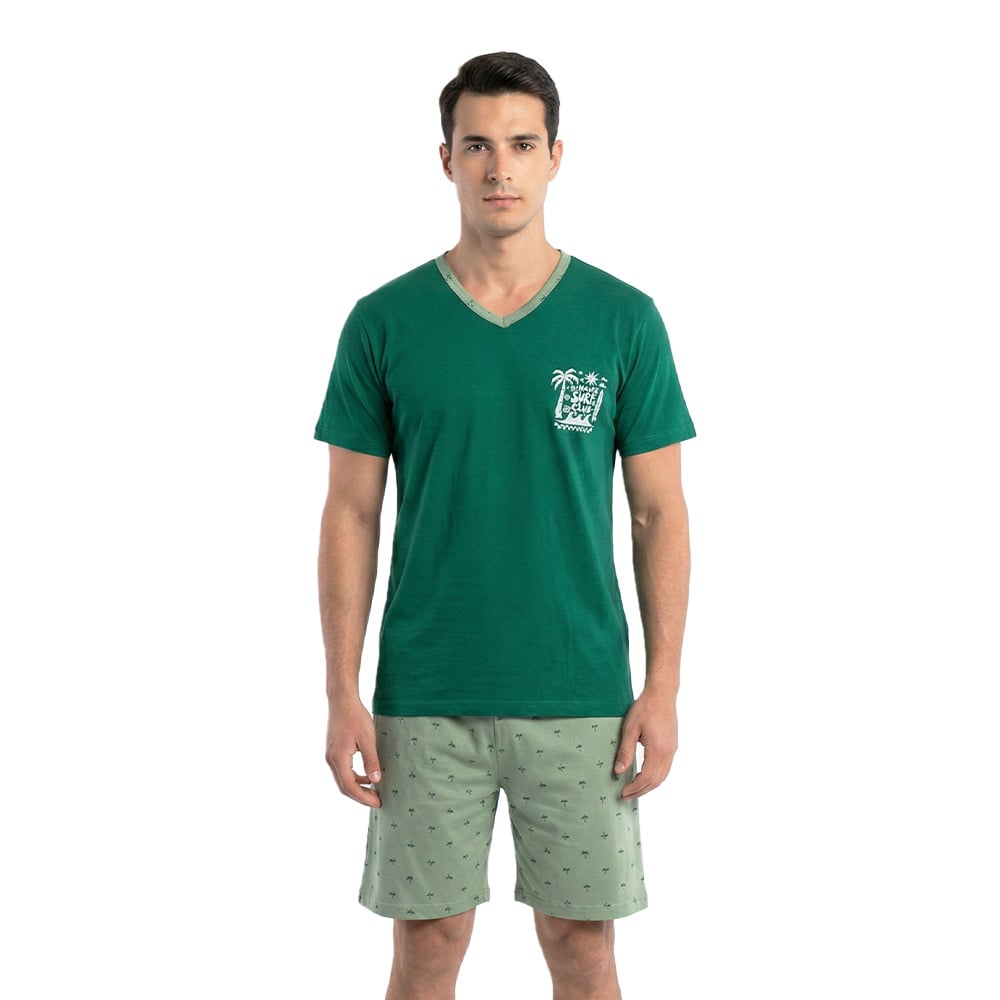 PIJAMA CABALLERO SURFER GREEN - INGA PIJAMAS - 1