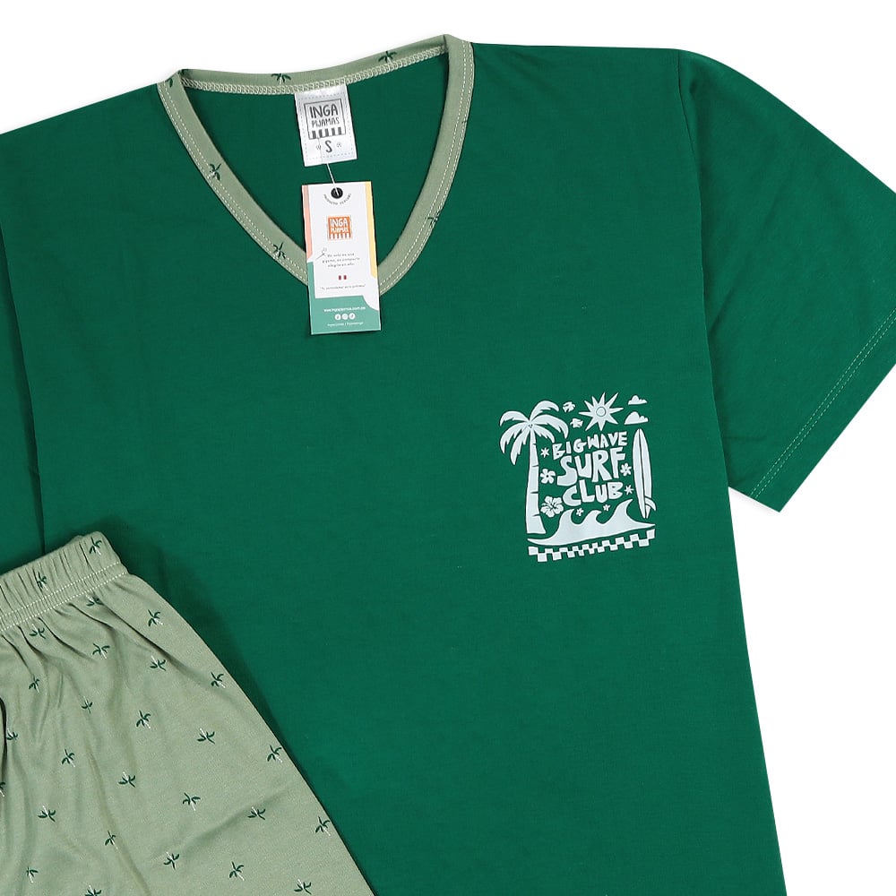 PIJAMA CABALLERO SURFER GREEN - INGA PIJAMAS - 4
