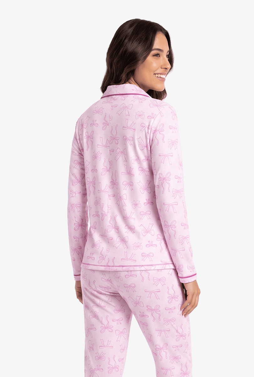 CAMISERO NUDO ROSA - INGA PIJAMAS - 2