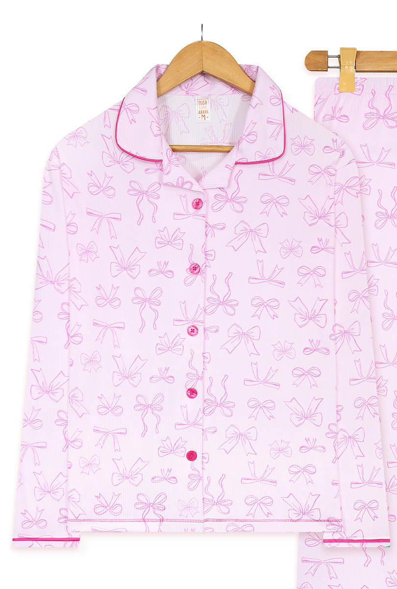 CAMISERO NUDO ROSA - INGA PIJAMAS - 5