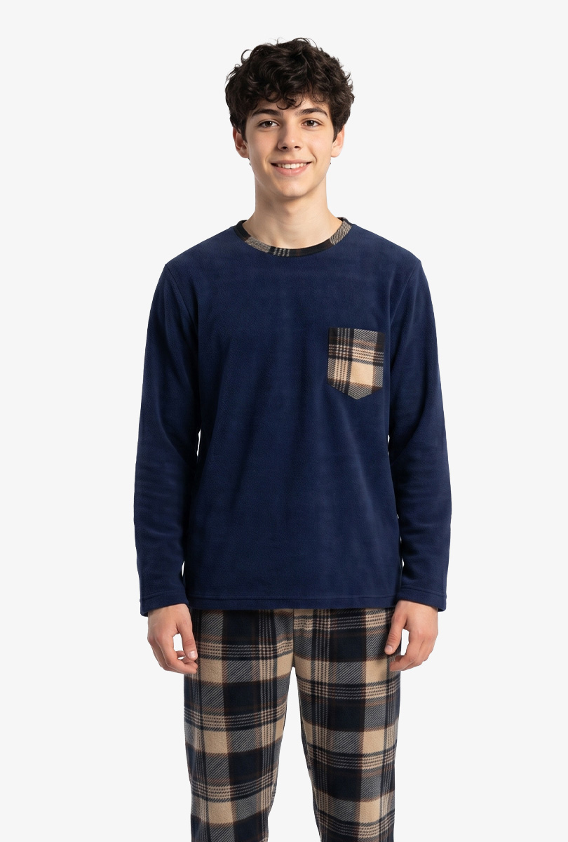 MICROPOLAR AZUL CENIZA - INGA PIJAMAS - 1