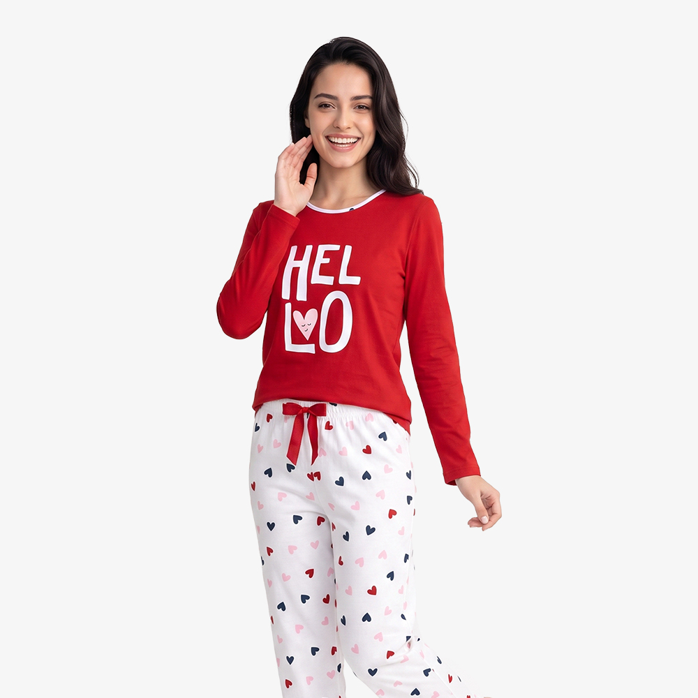 PIJAMA HELLO CORAZONES - INGA PIJAMAS - 1