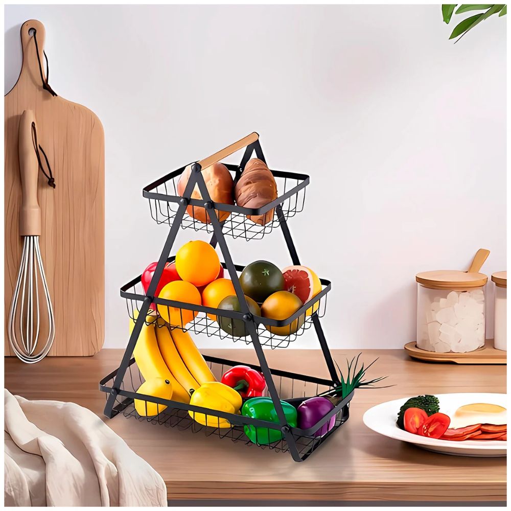 CESTA DE FRUTAS TRIANGULAR DE 3 NIVELES - 2