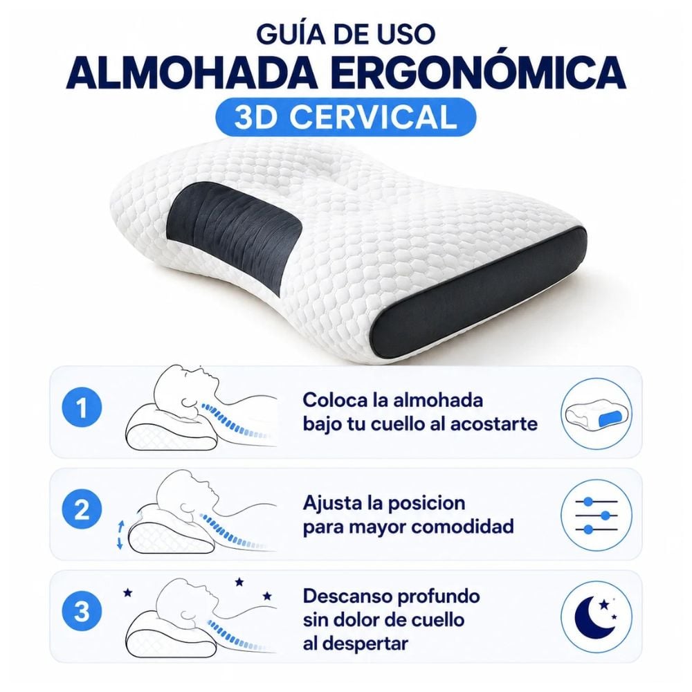 ALMOHADA ERGONÓMICA ORTOPÉDICA CERVICAL - 2