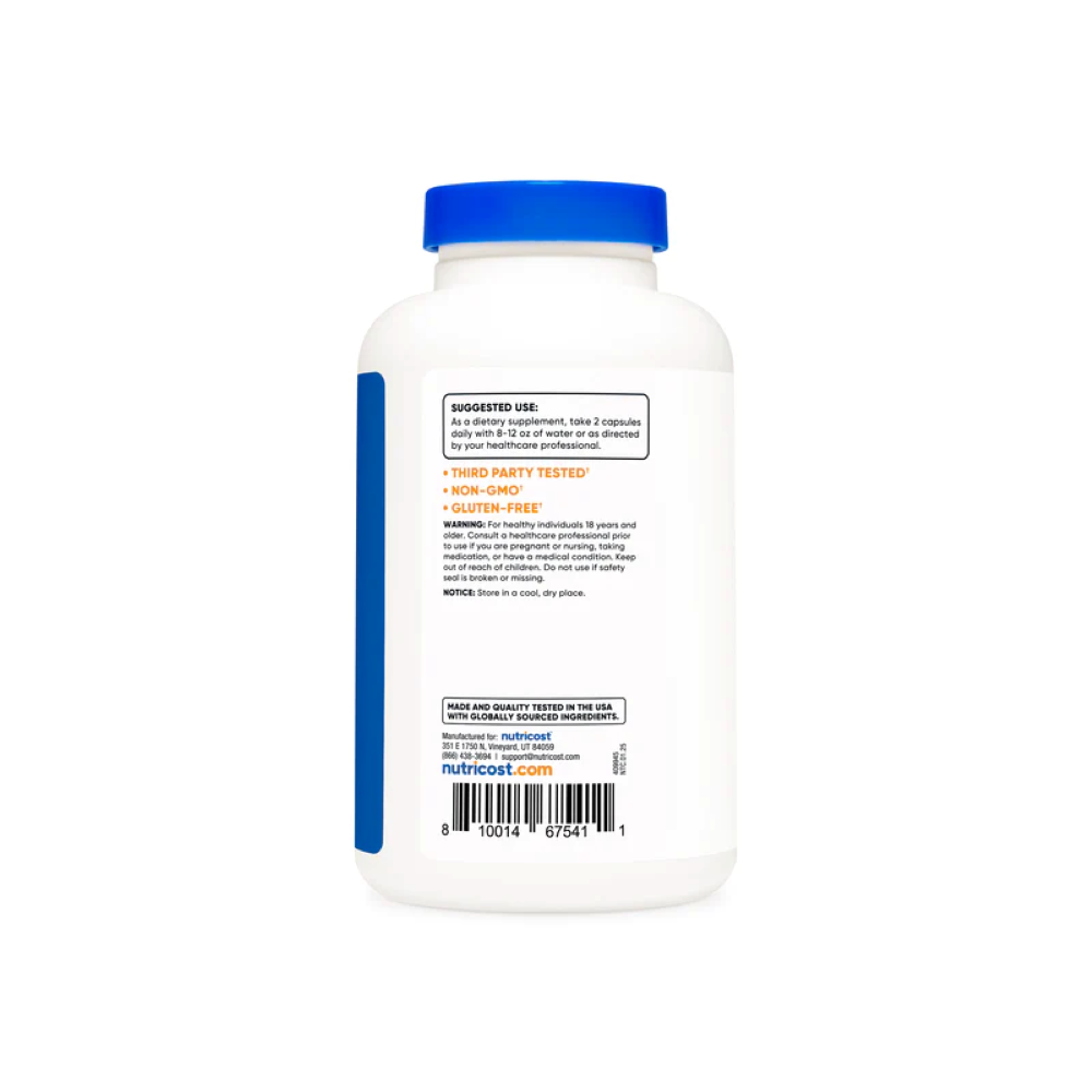 SUPLEMENTO L CITRULLINE L CITRULINA CITRULINA CITRULLINE NUTRICOST 1500 MG 180 CÁPSULAS - 4