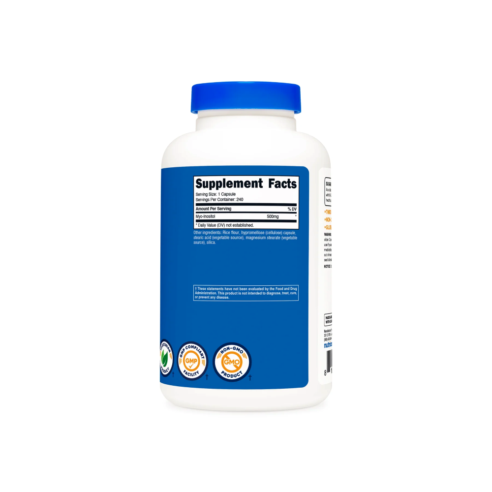SUPLEMENTOS NUTRICOST INOSITOL EN FORMA DE MYO INOSITOL 500 MG 240 CÁPSULAS - 3