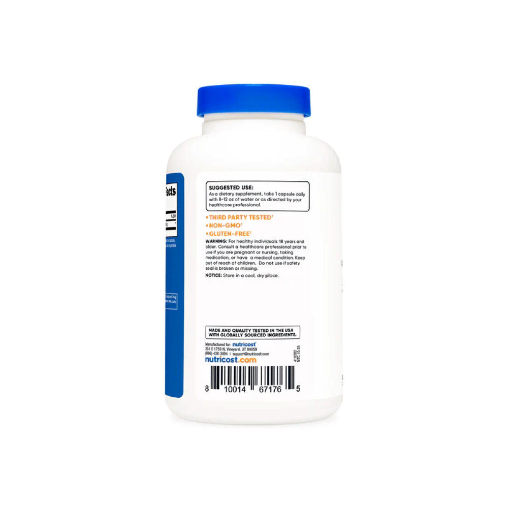 SUPLEMENTOS NUTRICOST INOSITOL EN FORMA DE MYO INOSITOL 500 MG 240 CÁPSULAS - 4