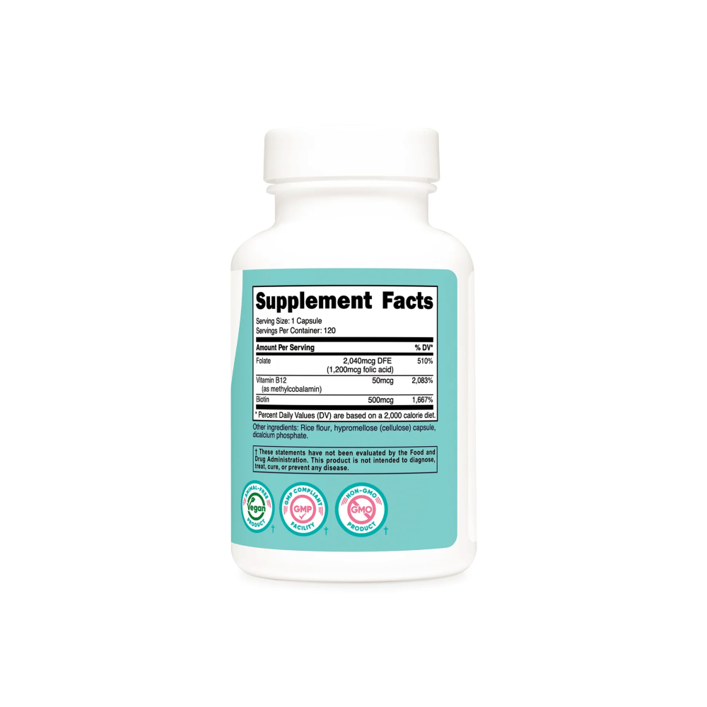 NUTRICOST Ácido fólico para mujeres Folic Acid for Women - 4