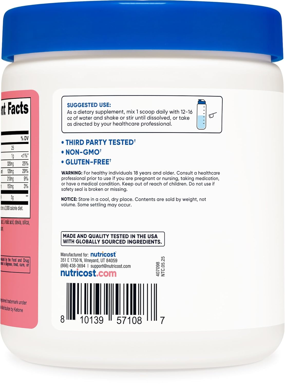 NUTRICOST SALES DE BHB SABOR STRAWBERRY LEMONADE - 4