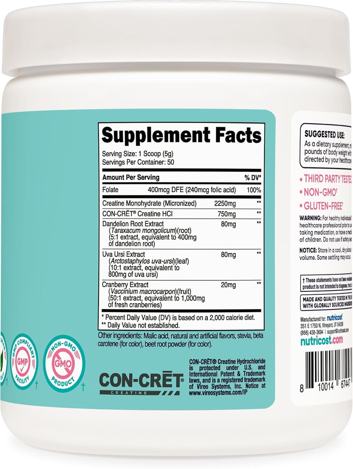 NUTRICOST MONOHIDRATO DE CREATINA PARA MUJERES - 3