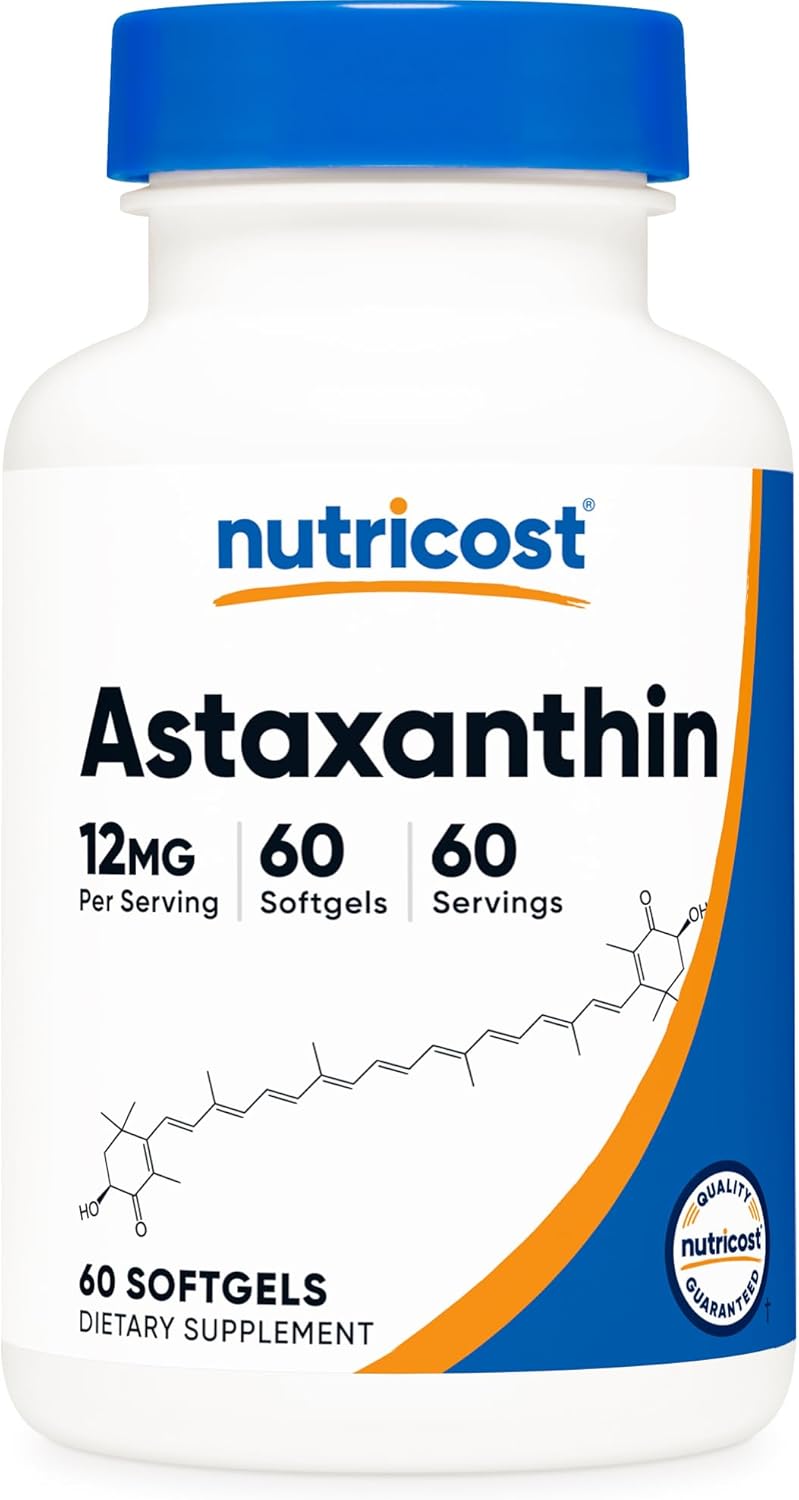 NUTRICOST ASTAXANTHIN 12MG, NUTRICOST 60 CÁPSULAS BLANDAS - 1