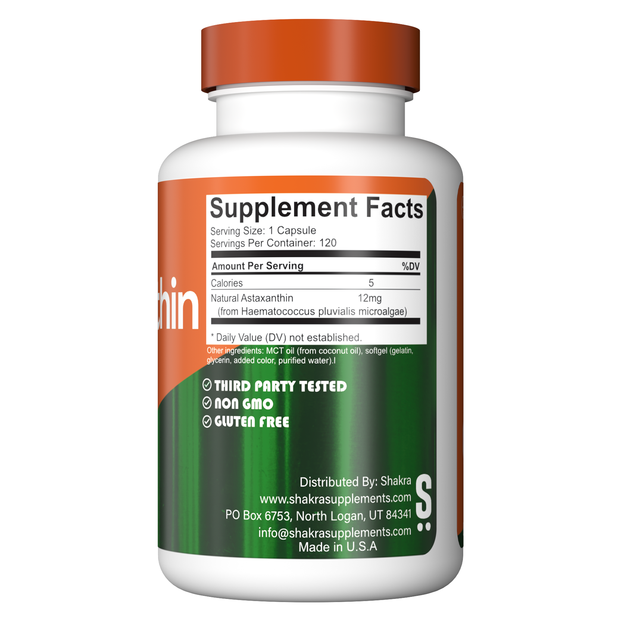 SHAKRA ASTAXANTHIN 12MG ASTAXANTINA 120 CAPSULAS GEL NATURAL - 2