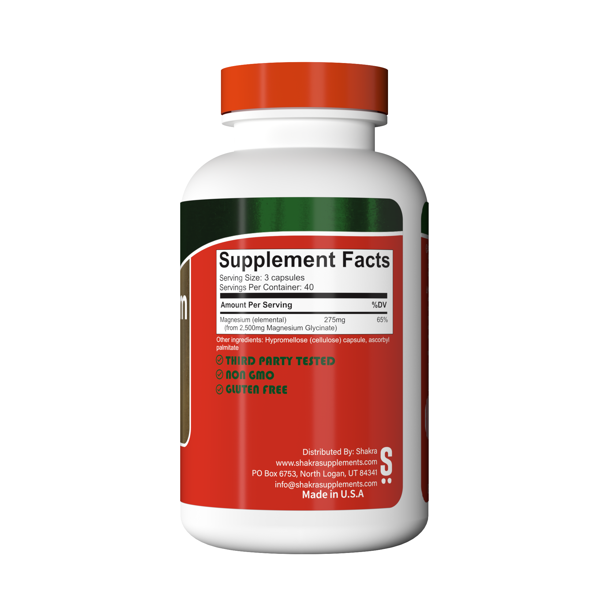 SHAKRA / MAGNESIUM GLICINATE 275MG - 120 CAPSULES - 2