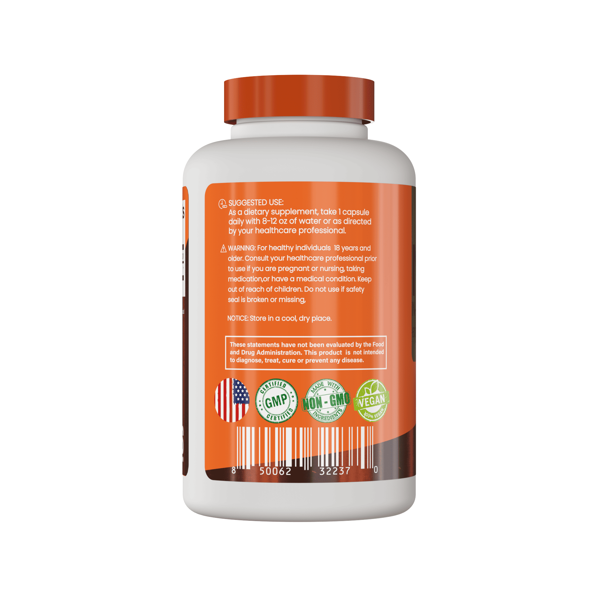 SHAKRA NAC VEGAN N-ACETYL L-CYSTEINE 600MG 240 CAPSULAS - 3