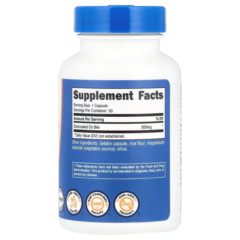 OX BILE BILIS DE BUEY 500 MG 30CAPSULES - 2