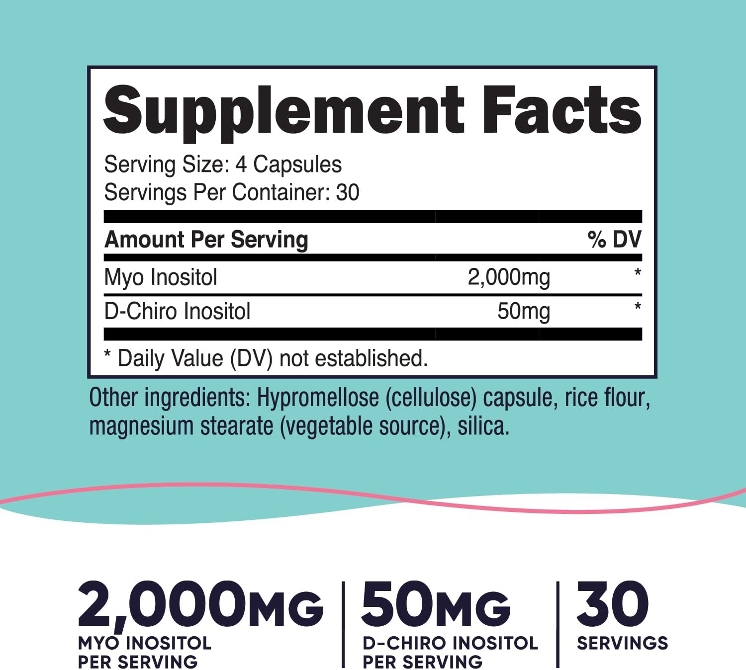 NUTRICOST Inositol W Myo y D-Chiro para mujeres W Myo & D-Chiro Inositol for Women 2000mg - 2