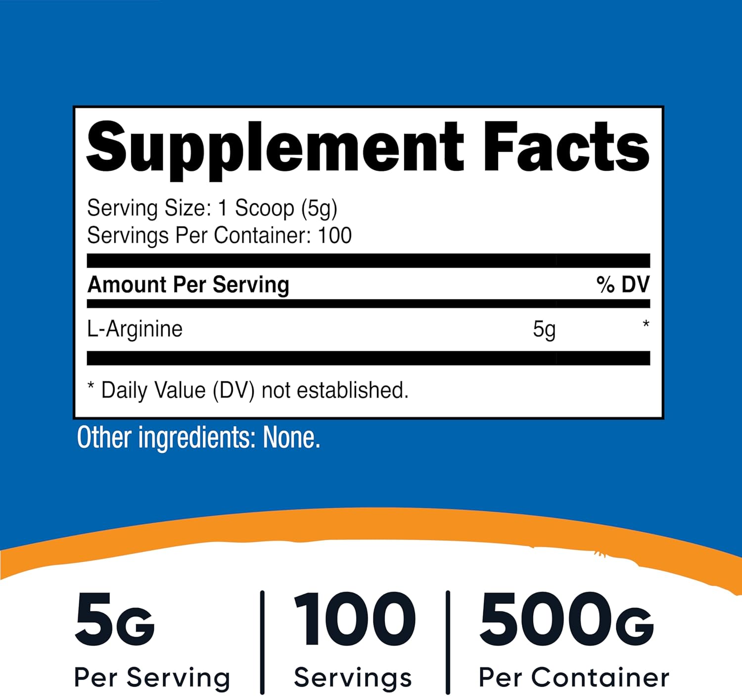 NUTRICOST L ARGININA EN POLVO 500 GRAMOS ARGININE - 2