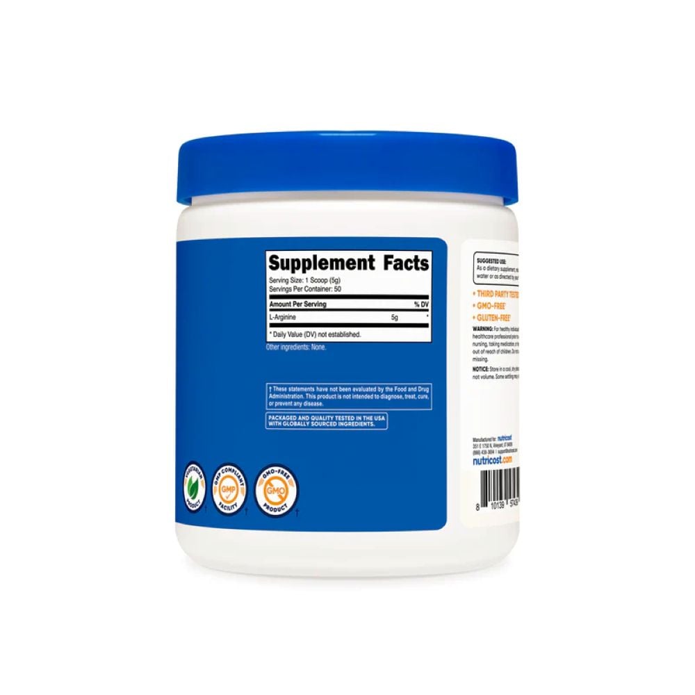 NUTRICOST L ARGININA EN POLVO 500 GRAMOS ARGININE - 4