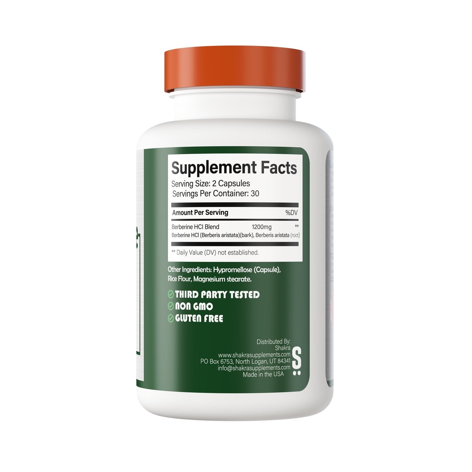 SHAKRA BERBERINE BERBERINA 1200 MG 60 CAPSULAS - 2