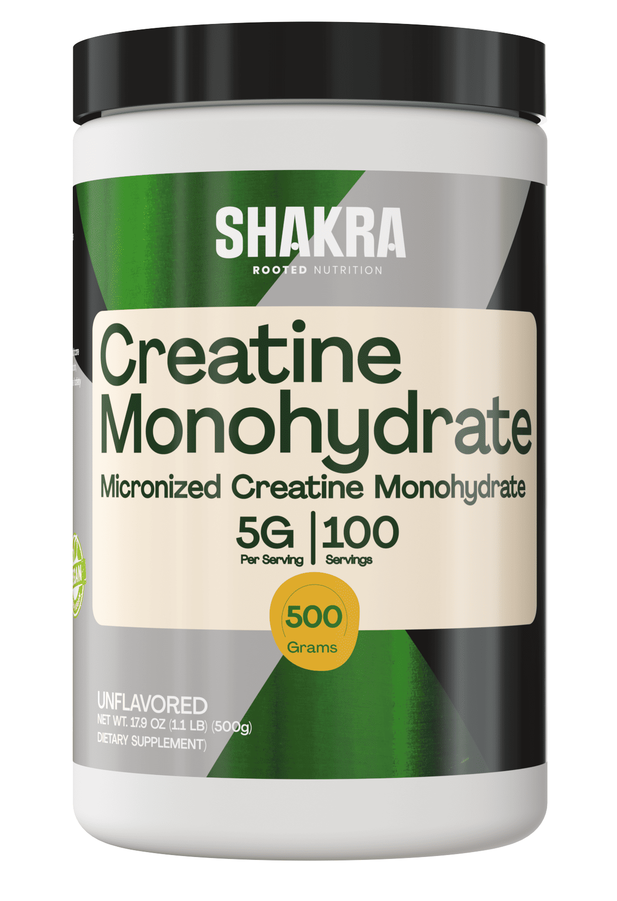 SHAKRA CREATINA MONOHIDRATADA 500 GRAMOS EN POLVO - 1