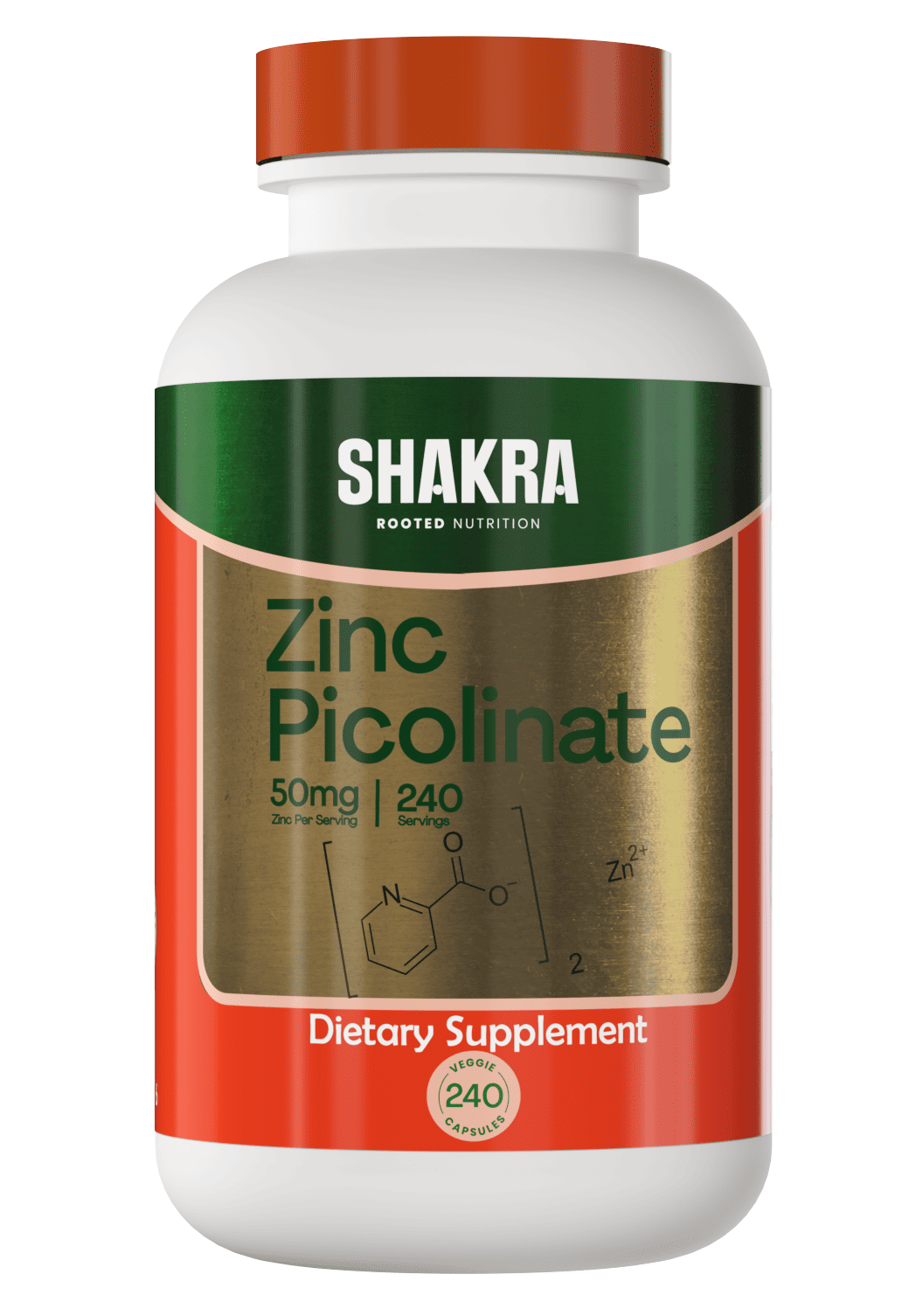 SHAKRA ZINC PICOLINATE PICOLINATO DE ZINC 240 CAPSULAS - 1
