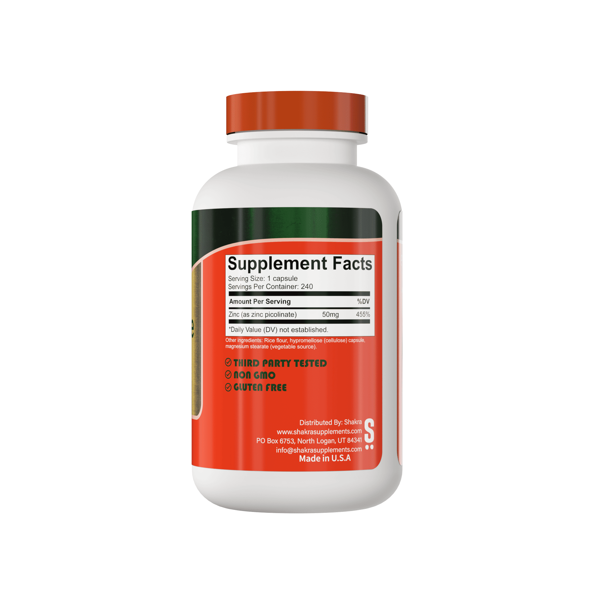 SHAKRA ZINC PICOLINATE PICOLINATO DE ZINC 240 CAPSULAS - 2