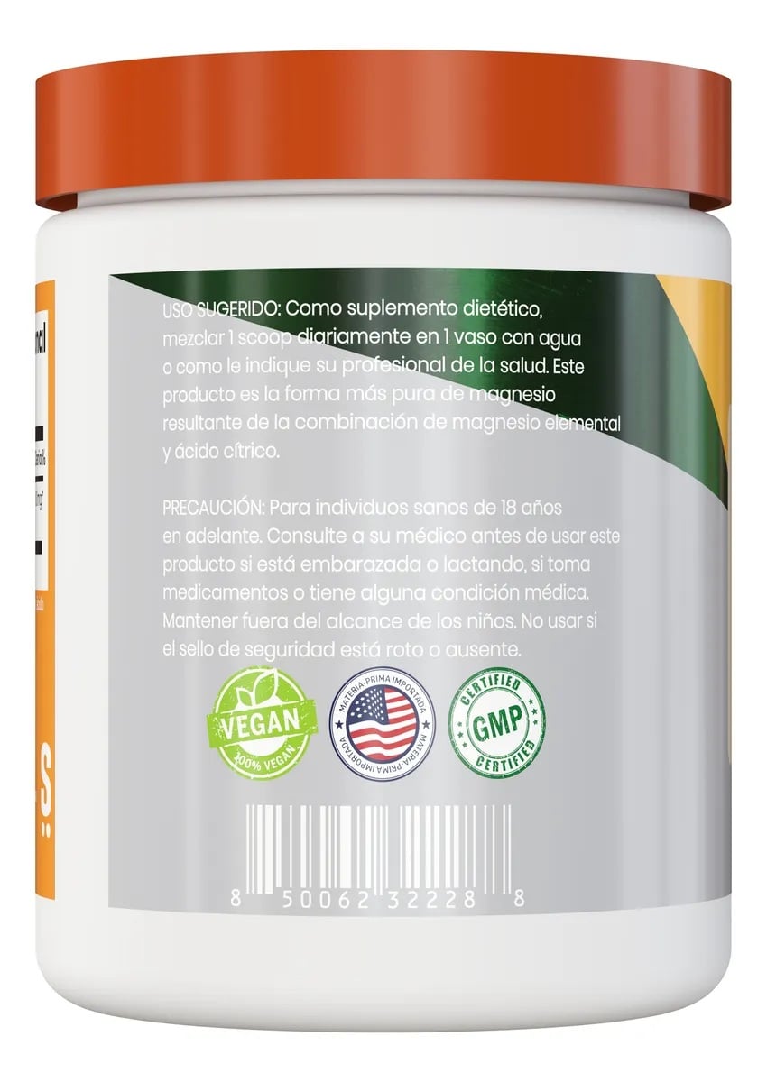 SHAKRA CITRATO DE MAGNESIO EN POLVO MINERAL 500 GRAMOS - 3