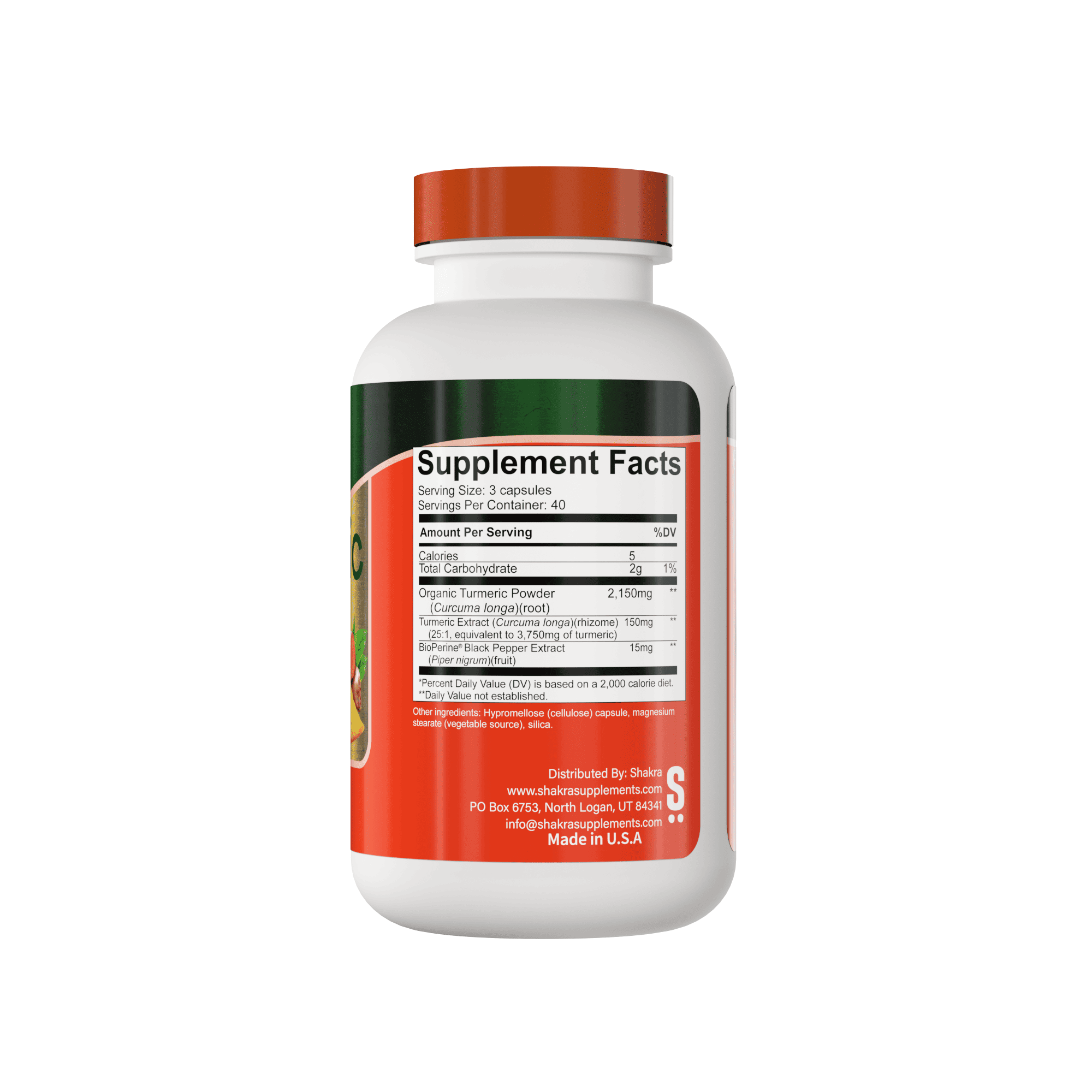 SHAKRA TURMERIC-CÚRCUMA 120 CAP - 2