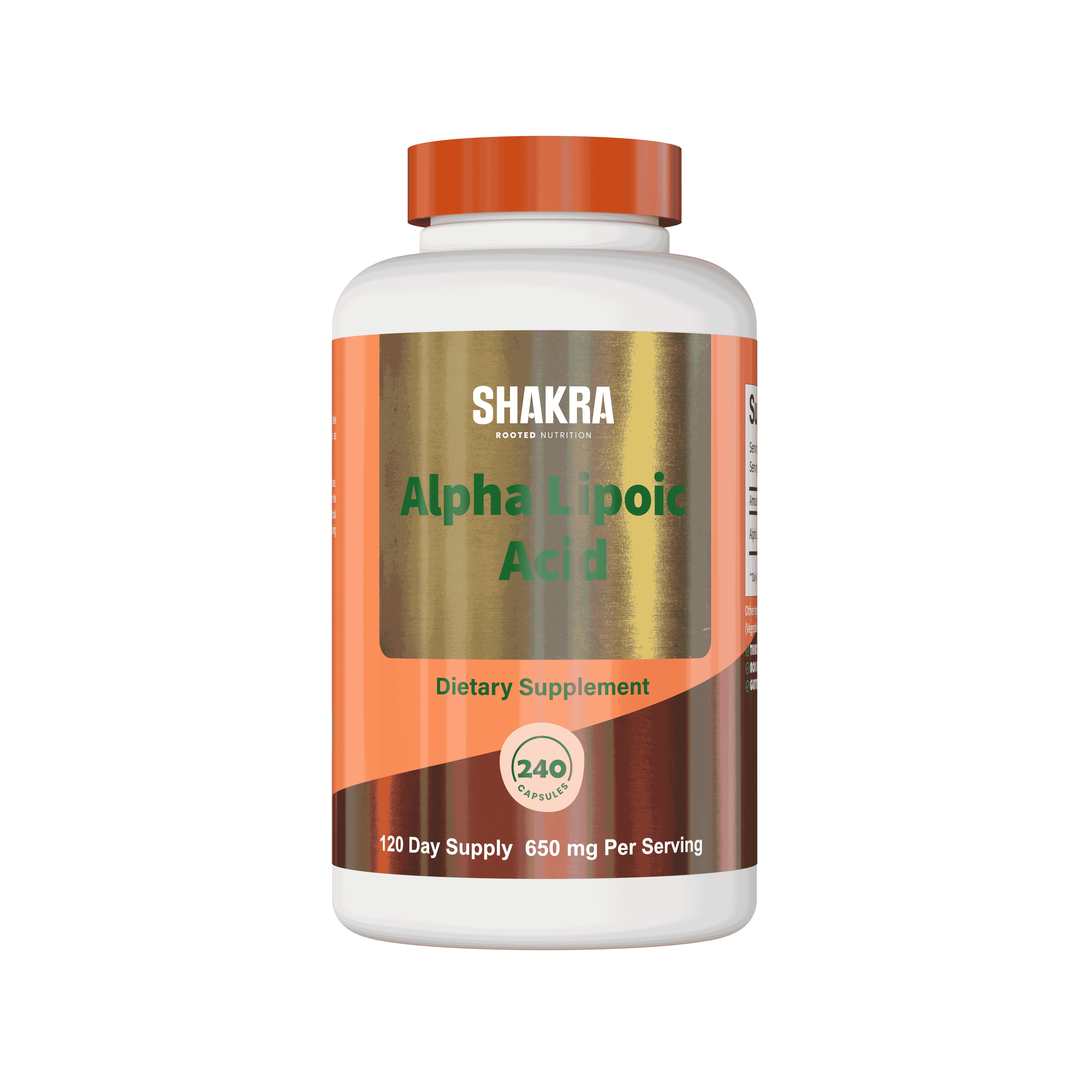 SHAKRA ACIDO ALFA LIPOICO ALPHA LIPOIC ACID 240 CAPSULES - 1
