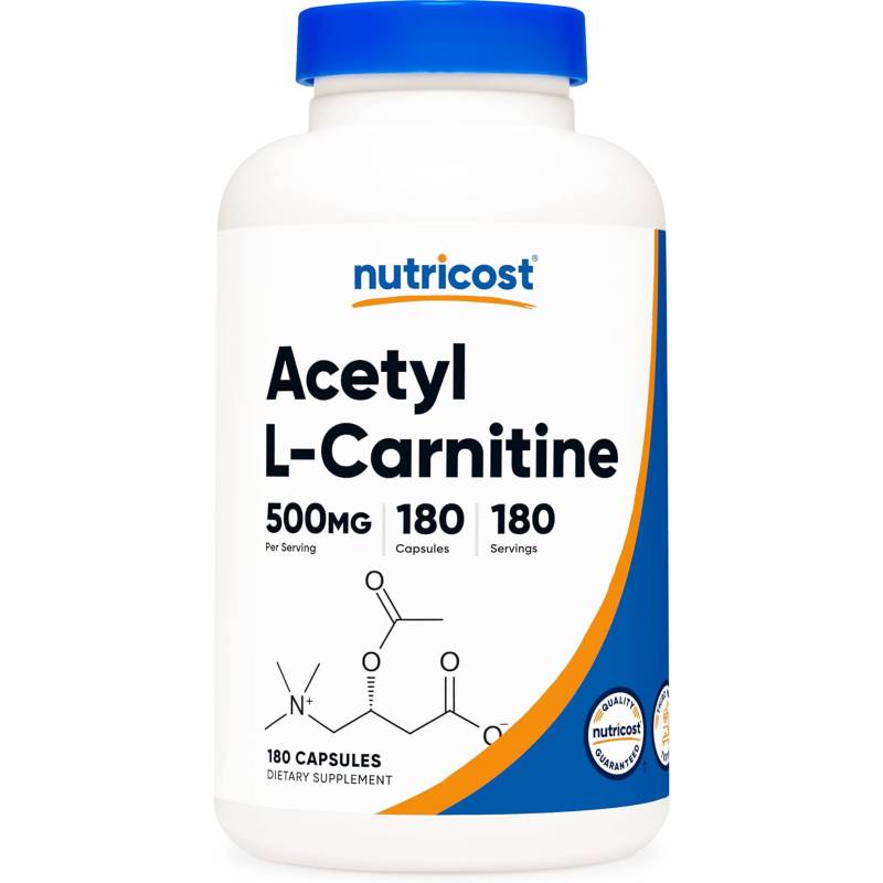 SUPLEMENTO CARNITINE ACETYL L-CARNITINA CÁPSULAS NUTRICOST - 1